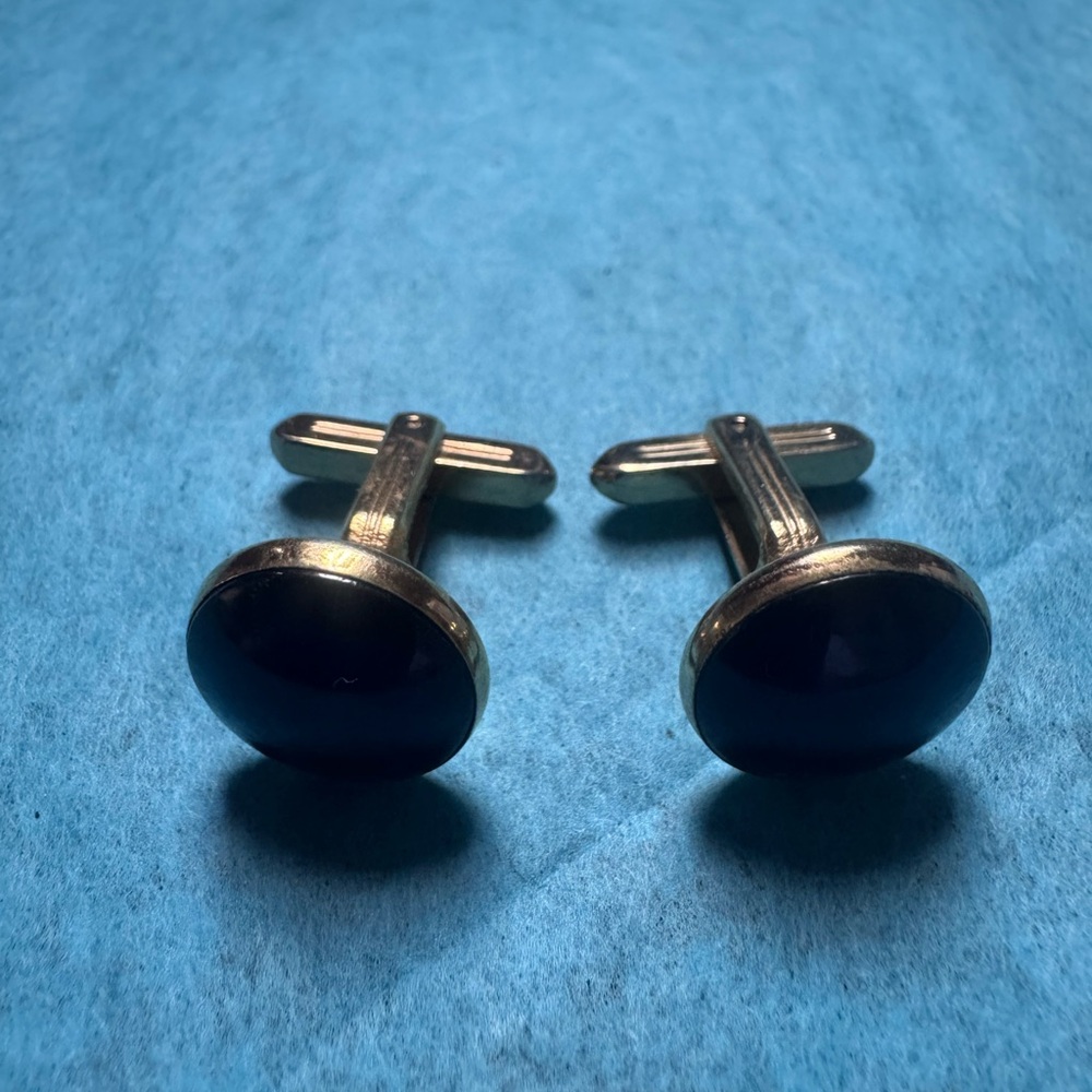 Elegant purple and Gold Cufflinks Hickok U.S.A.